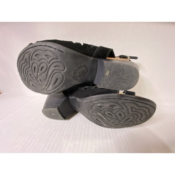 BOC Born Concept Dixie Women Black Leather Open Toe Block Heel Sandals Sz 7.5 - Picture 8 of 8